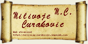 Milivoje Curaković vizit kartica